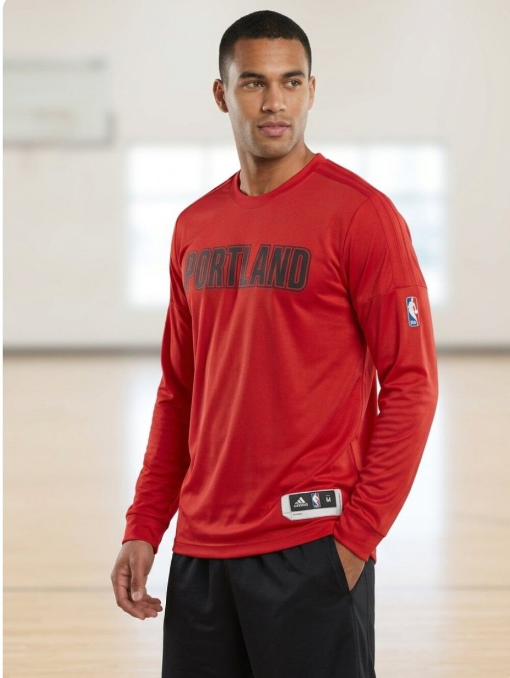 NWT Adidas Portland Trail Blazers NBA On-Court Shooting Shirt - Men's M